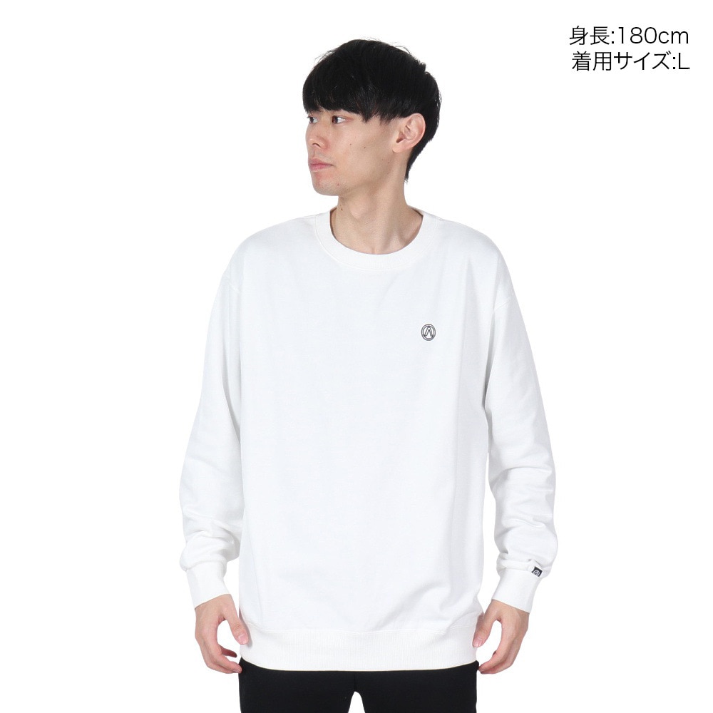エアボーン（ARBN）（メンズ）クルーネック スウェットシャツ AB2024FWM-APP414WHT