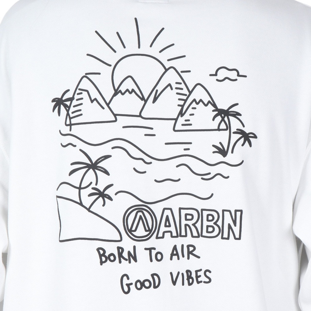 エアボーン（ARBN）（メンズ）クルーネック スウェットシャツ AB2024FWM-APP414WHT