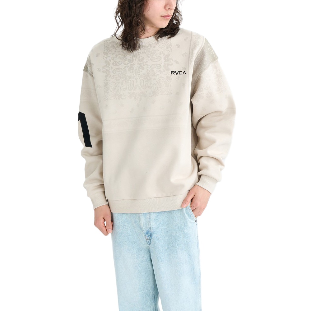 ルーカ（RVCA）（メンズ）FADE BACKSIDE ARCH クルーネックトレーナー BF042001 CER