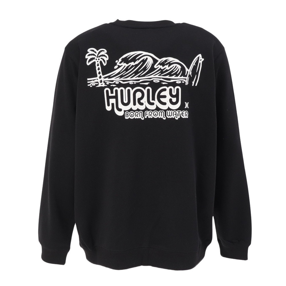 ハーレー（HURLEY）（メンズ）スウェット ビッグ ウェーブ クルーネック MCFL252092-BLK