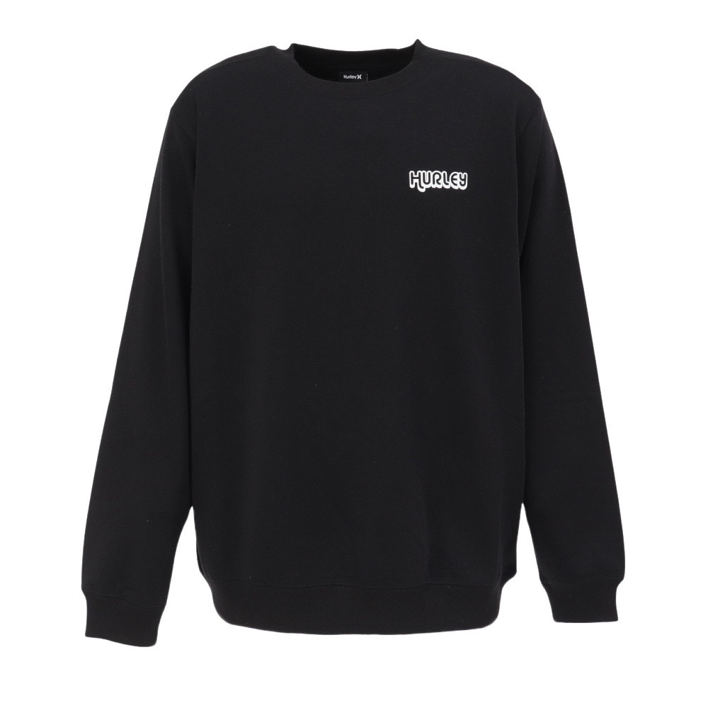 ハーレー（HURLEY）（メンズ）スウェット ビッグ ウェーブ クルーネック MCFL252092-BLK
