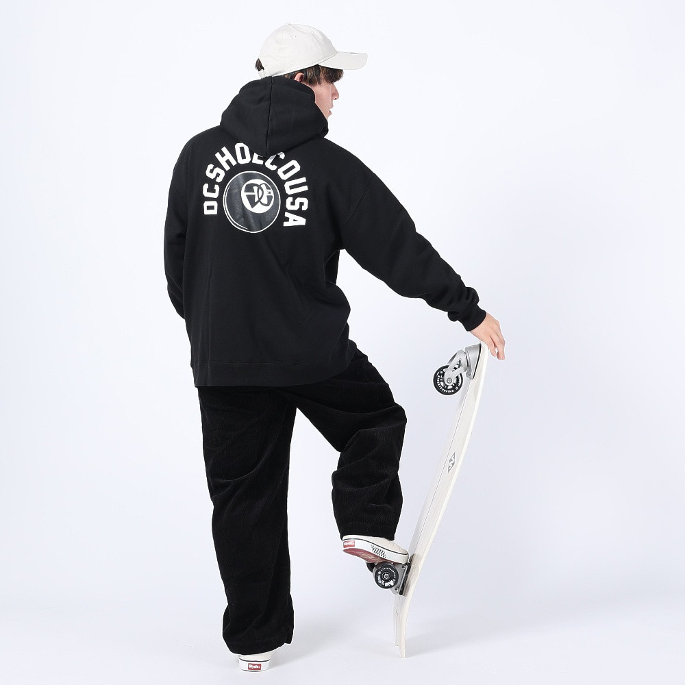 ディーシーシューズ（DC SHOES）（メンズ）23 BACK 8BALL スウェットパーカー 23FWDPO234083YBLK