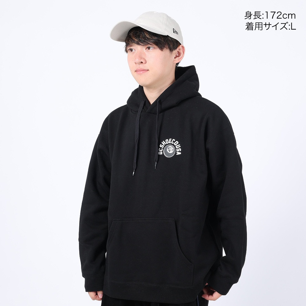 ディーシーシューズ（DC SHOES）（メンズ）23 BACK 8BALL スウェットパーカー 23FWDPO234083YBLK