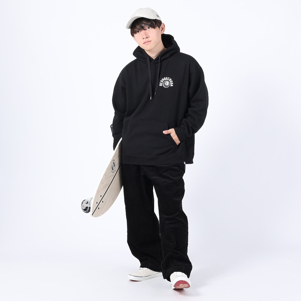ディーシーシューズ（DC SHOES）（メンズ）23 BACK 8BALL スウェットパーカー 23FWDPO234083YBLK