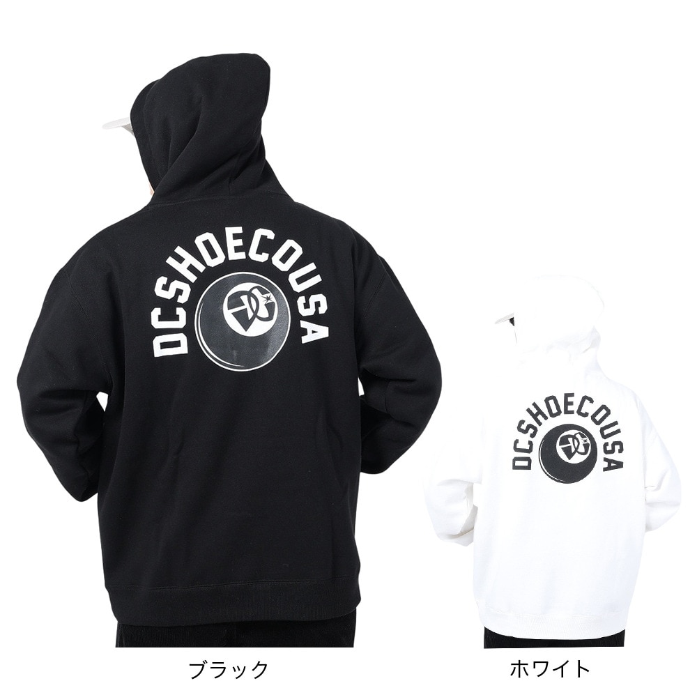 ディーシーシューズ（DC SHOES）（メンズ）23 BACK 8BALL スウェットパーカー 23FWDPO234083YBLK