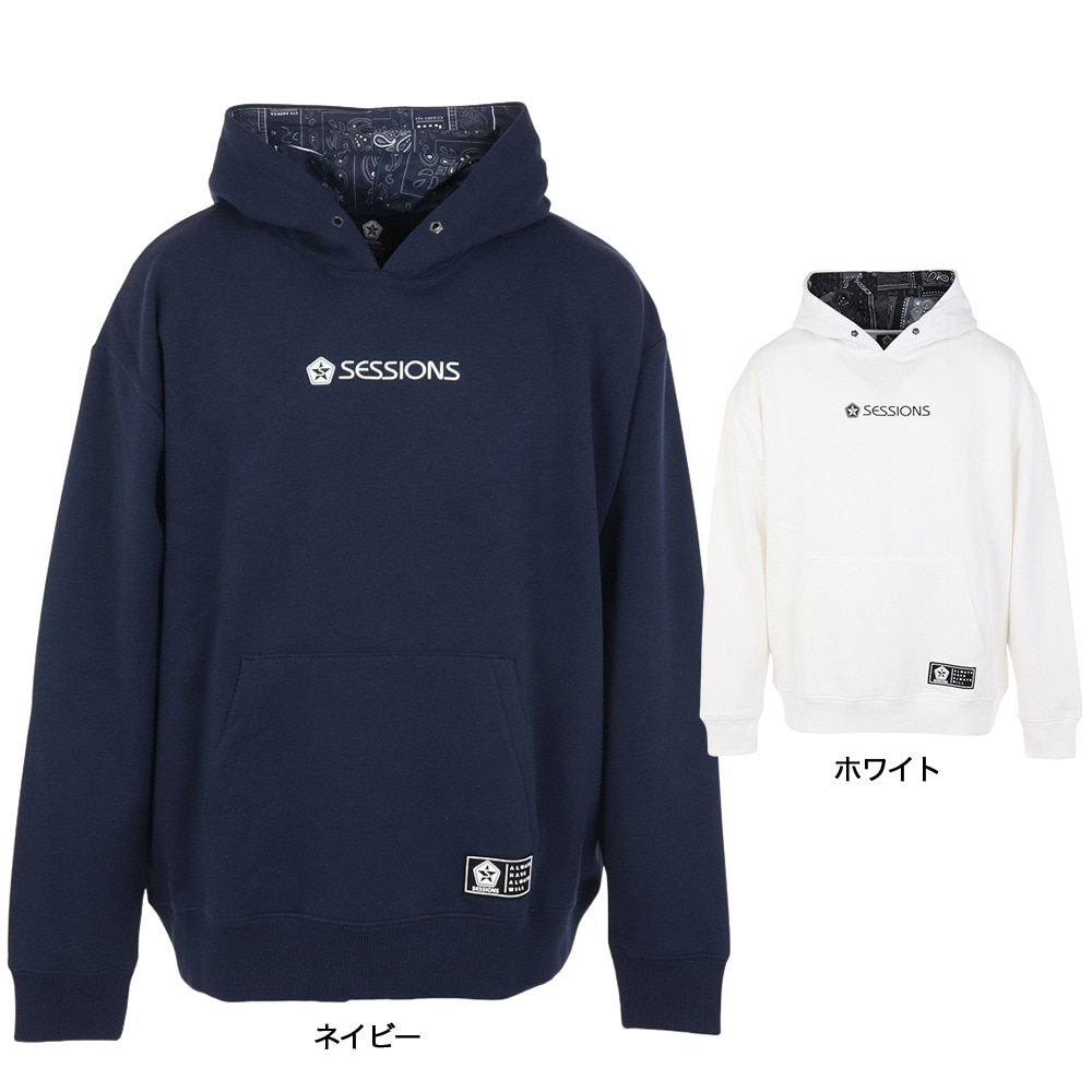 セッションズ（SESSIONS）（メンズ）パーカー メンズ ペイズリー ボックス フーディー 237196 WHT