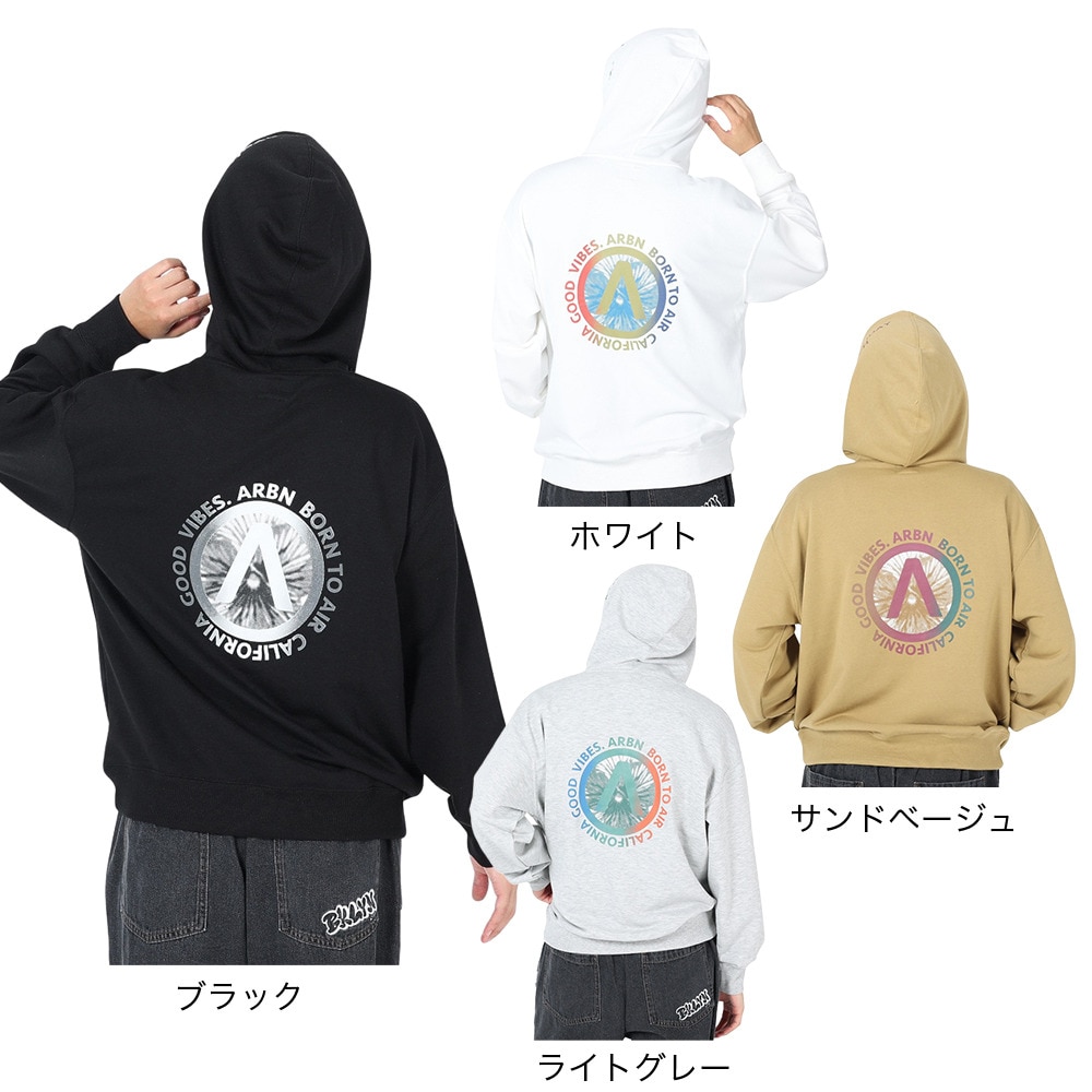エアボーン（ARBN）（メンズ）スウェット 長袖 フーディ1 AB23FWM-APP413WHT