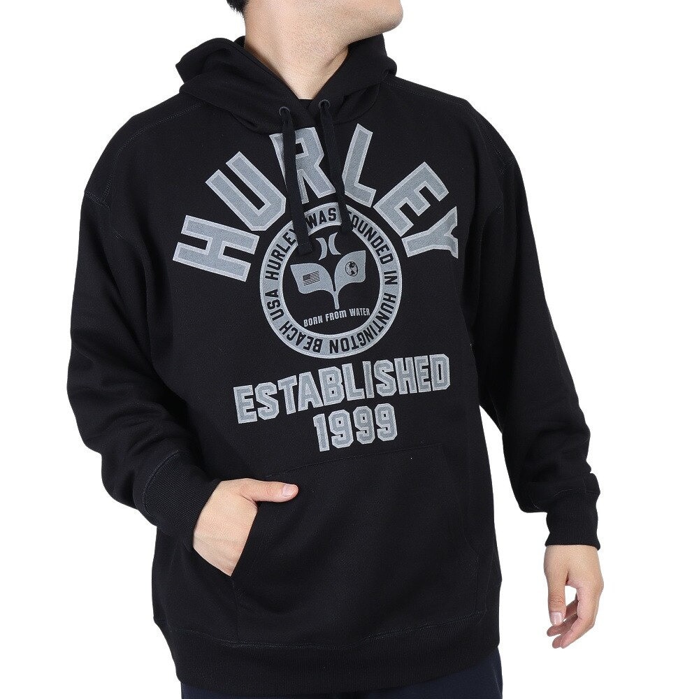 ハーレー（HURLEY）（メンズ）パーカー スウェット ブラック OHRLY スウェットフーディー MFF2200003-BLK