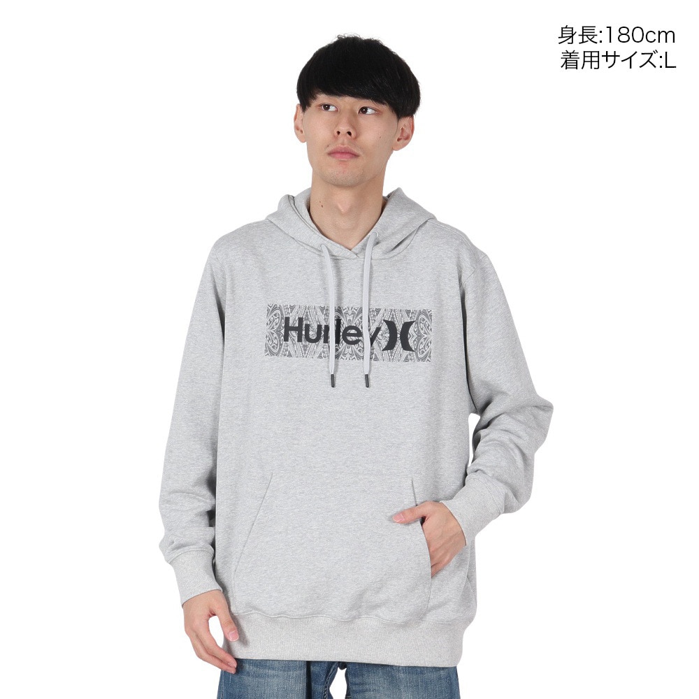ハーレー（HURLEY）（メンズ）VORTEX ボックス ロゴ スウェットパーカー 24XBMCFF026-AGHT
