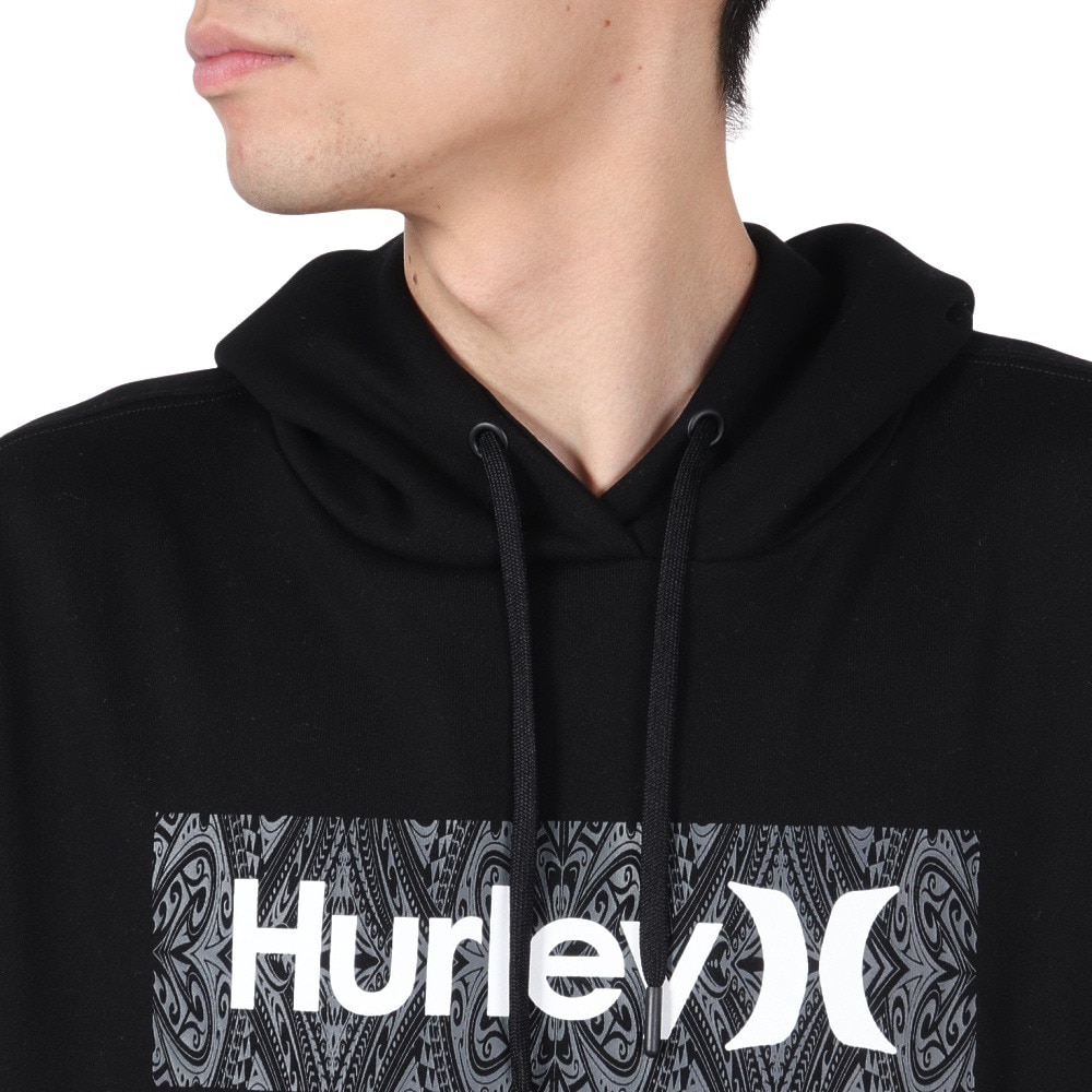 ハーレー（HURLEY）（メンズ）VORTEX ボックス ロゴ スウェットパーカー 24XBMCFF026-BLK