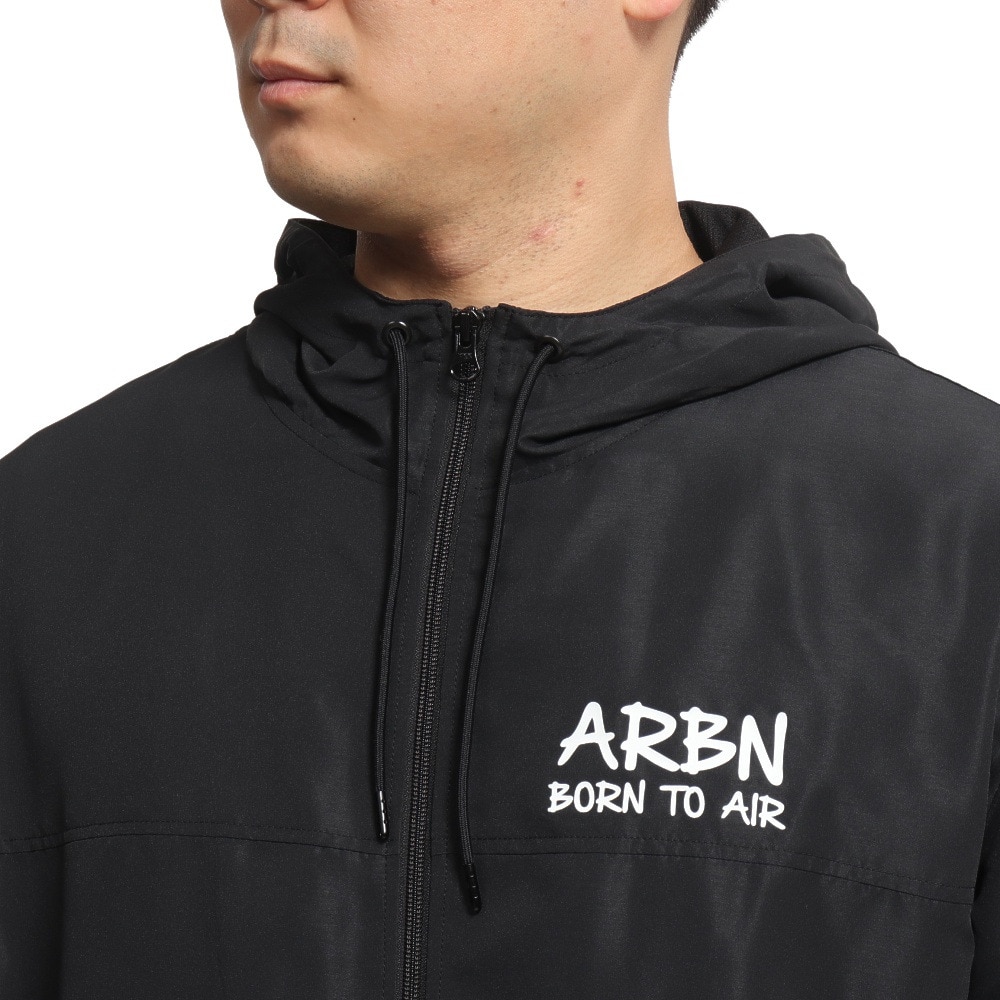 エアボーン（ARBN）（メンズ）フーディー コーチジャケット AB2022AWMAPP003BLK