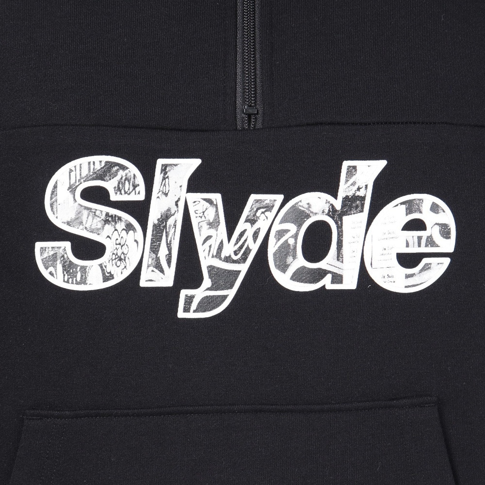 スライド（SLYDE）（メンズ）スウェットシャツ フリースハーフジップ SL23FWM-APP006BLK
