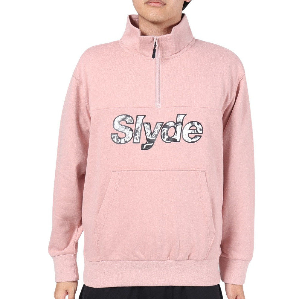 スライド（SLYDE）（メンズ）スウェットシャツ フリースハーフジップ SL23FWM-APP006PNK