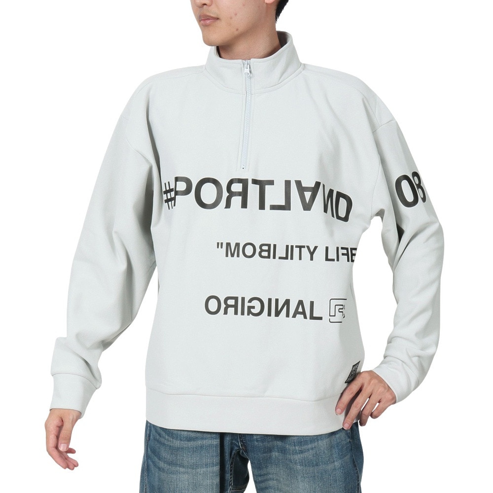 ライズ（RYZ）（メンズ）SCRIPT ハーフジップスウェットシャツ RZ10CD24FW0009 BLGR