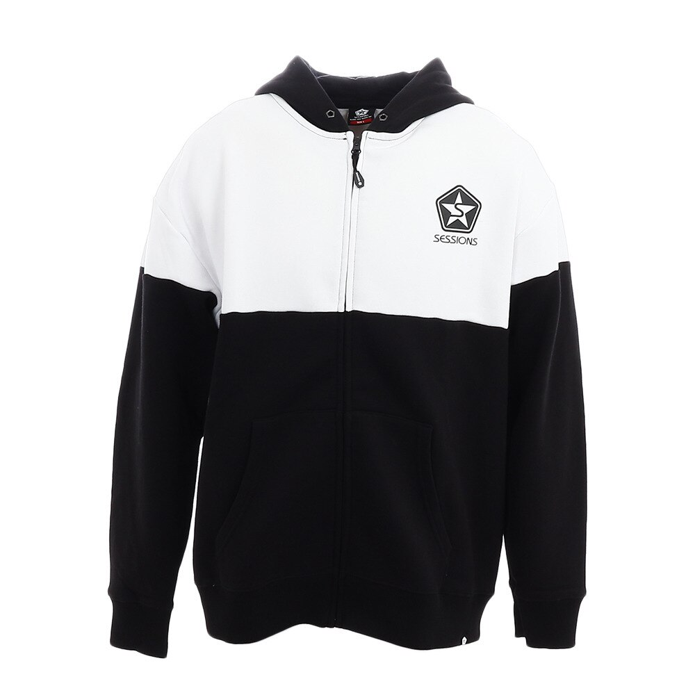  BI COL ZIP フーディー 207079 BK/WT 