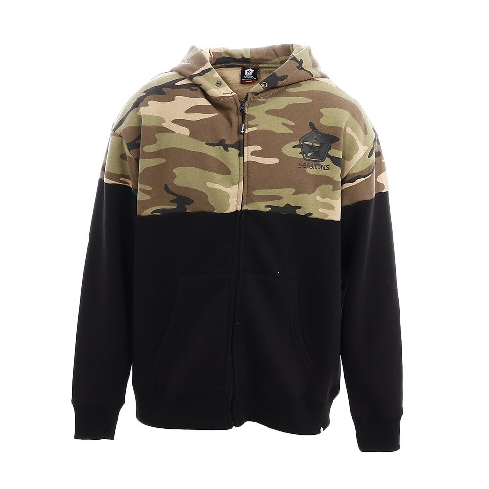  BI COL ZIP フーディー 207079 CM/BK 