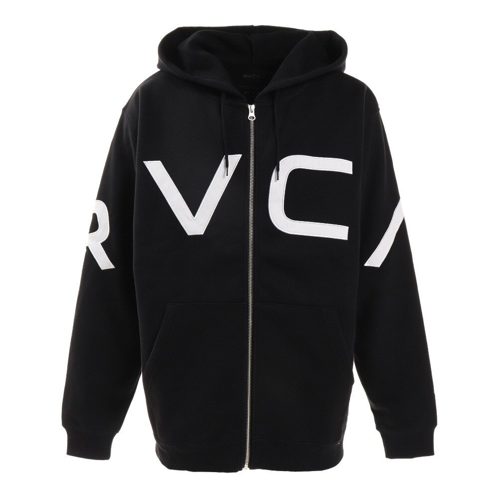 FAKE RVCA ZIP HOODIE パーカー BA042024 BLK オンライン価格の大画像