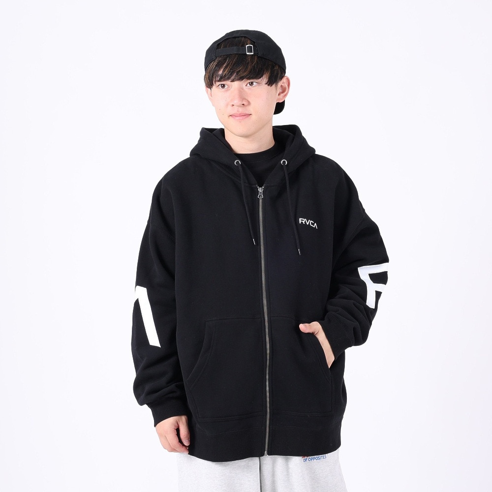 ルーカ（RVCA）（メンズ）FAKE RVCA ジップフーディー BD042157 BLK