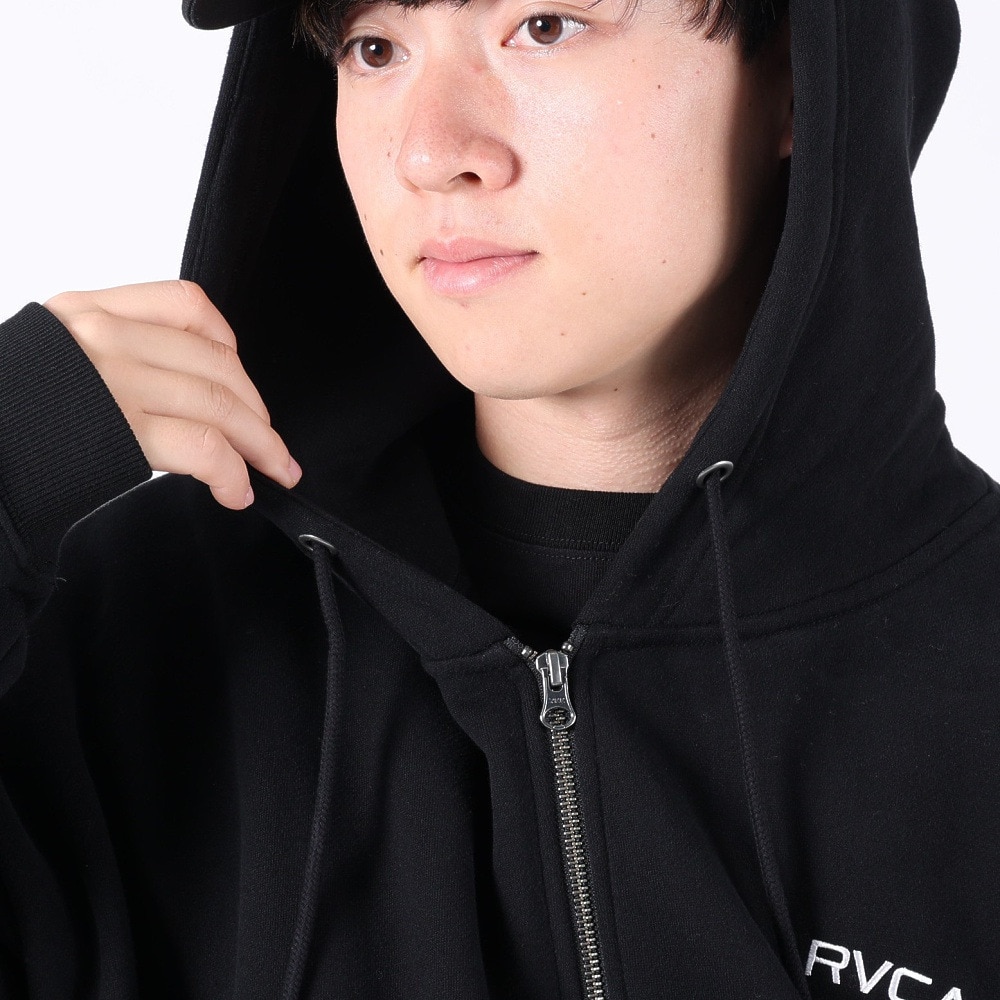 ルーカ（RVCA）（メンズ）FAKE RVCA ジップフーディー BD042157 BLK