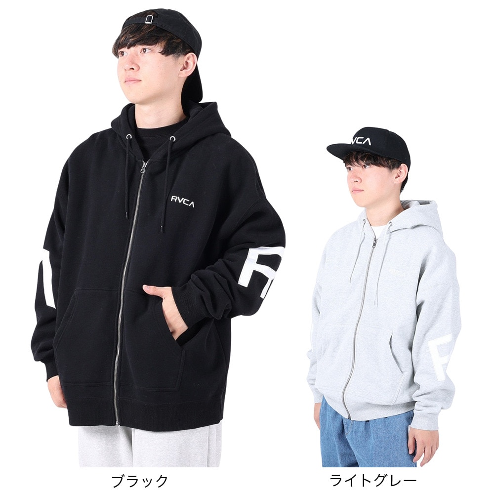 ルーカ（RVCA）（メンズ）FAKE RVCA ジップフーディー BD042157 BLK