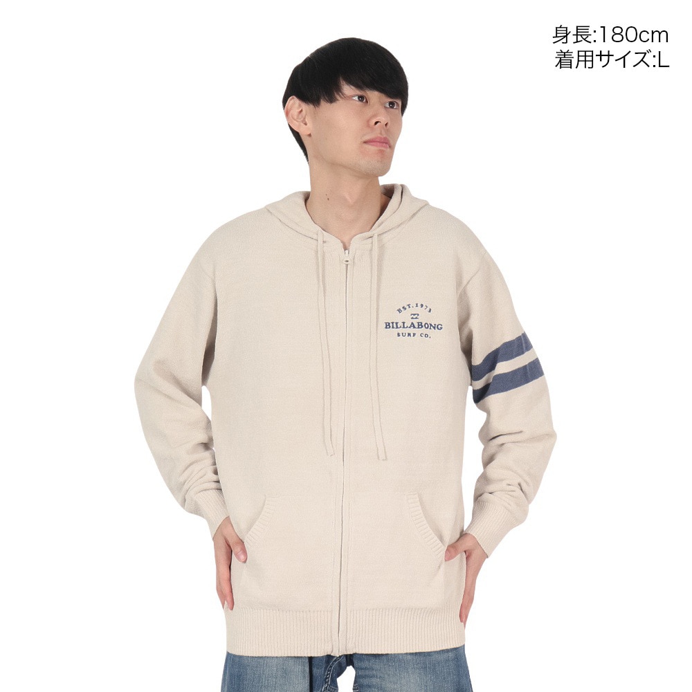ビラボン（BILLABONG）（メンズ）MOLE KNIT ジップパーカー BE012014 IVO