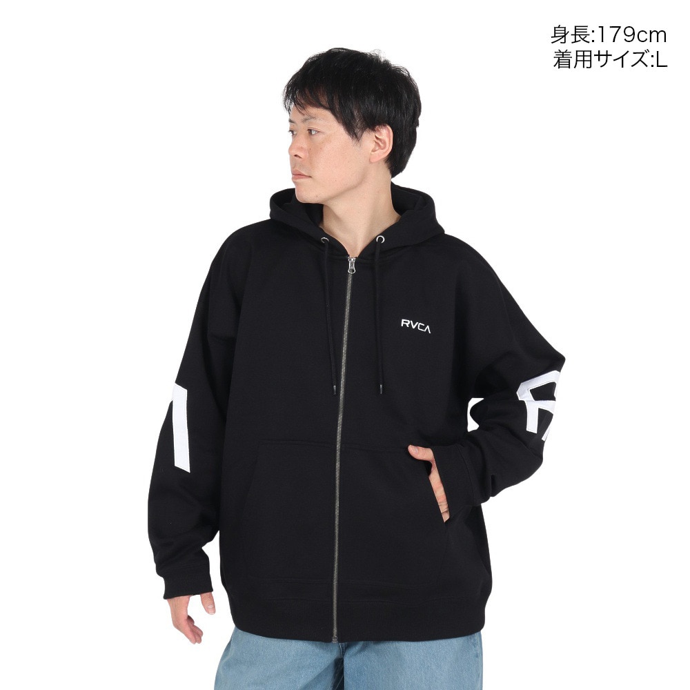 ルーカ（RVCA）（メンズ）FAKE RVCA フルジップ フーディーパーカー BE042044 BLK