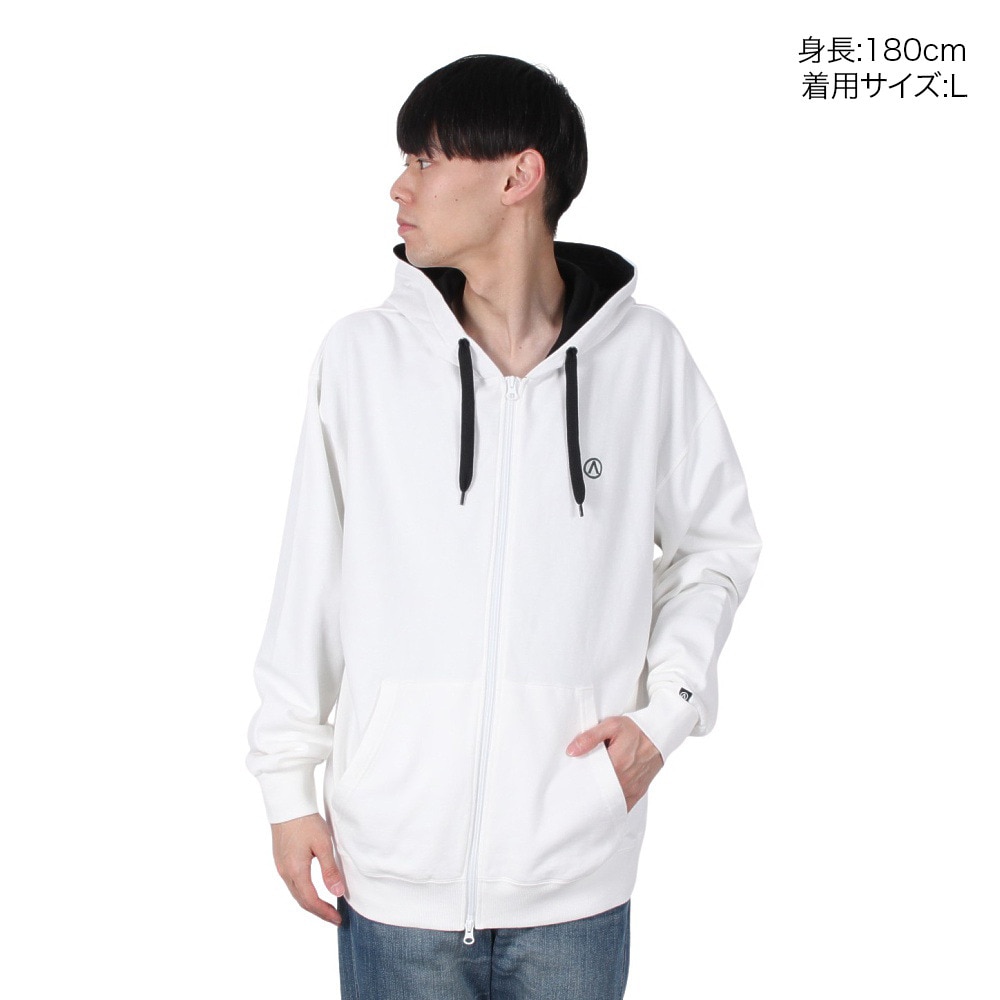 エアボーン（ARBN）（メンズ）ジップ フーディー AB2024FWM-APP413WHT
