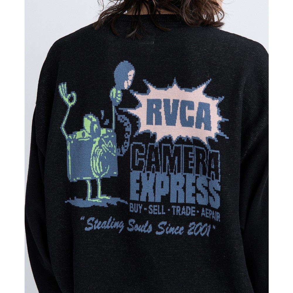 ルーカ（RVCA）（メンズ）CAMERA EXPRESS ニット BF042651 BLK