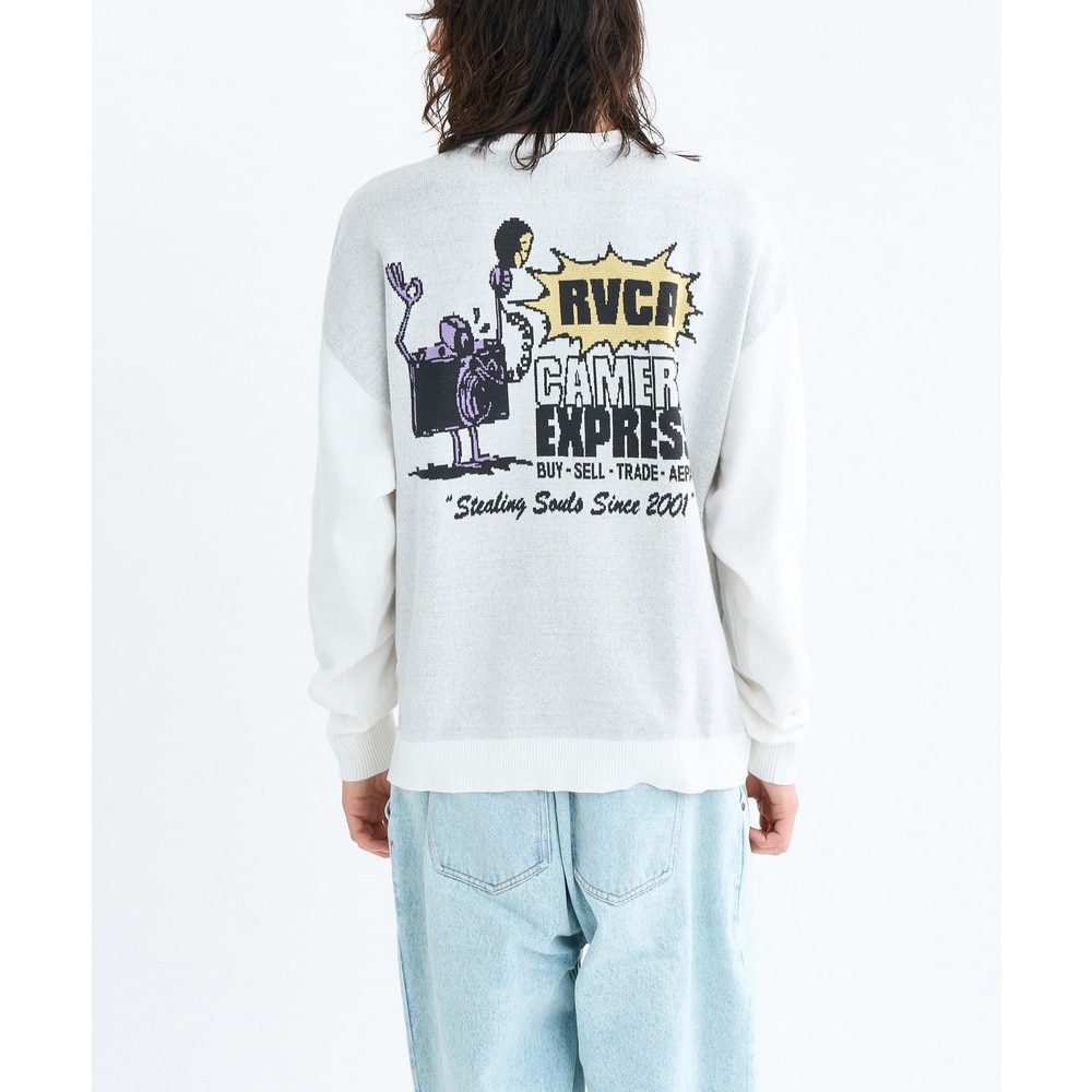 ルーカ（RVCA）（メンズ）CAMERA EXPRESS ニット BF042651 WHT