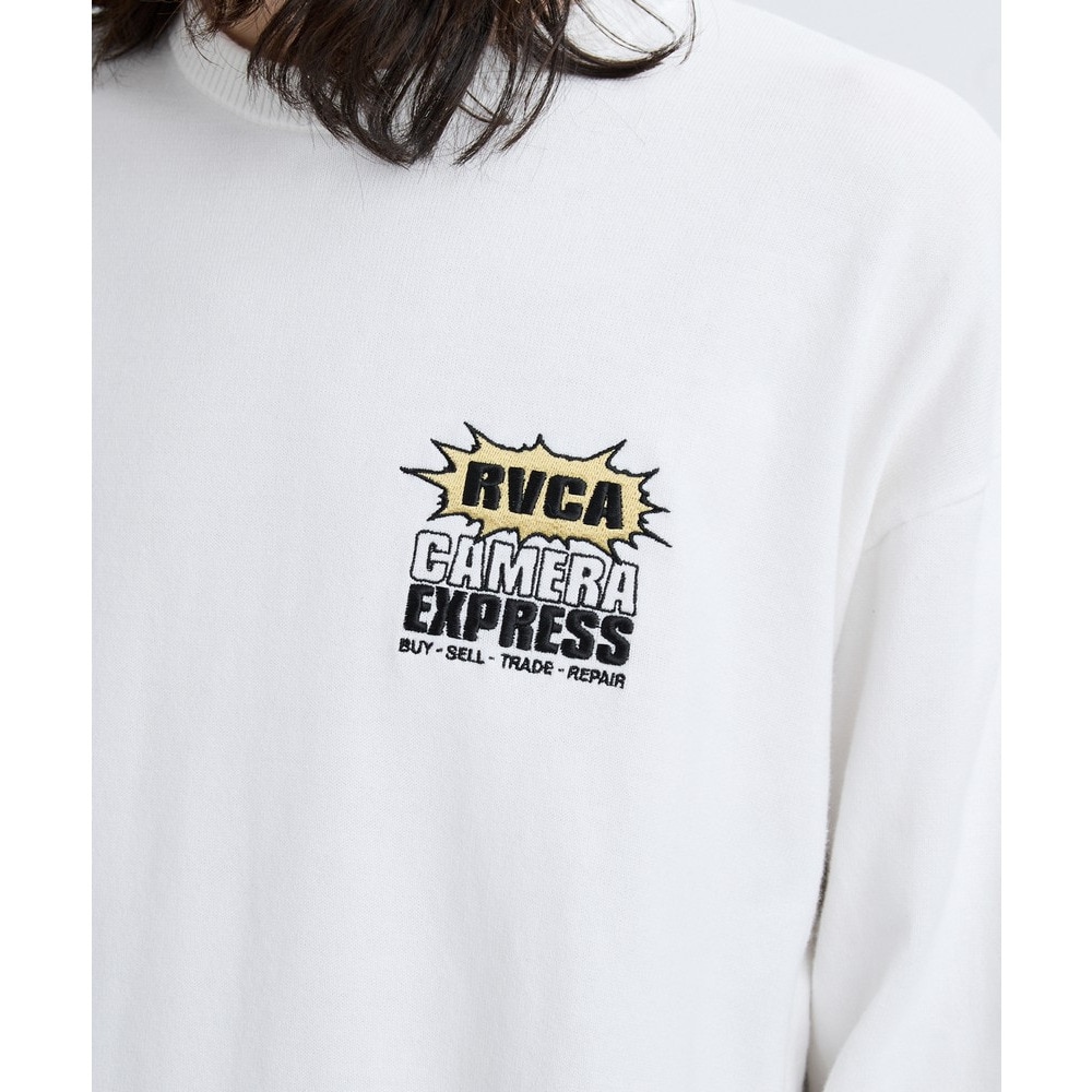 ルーカ（RVCA）（メンズ）CAMERA EXPRESS ニット BF042651 WHT