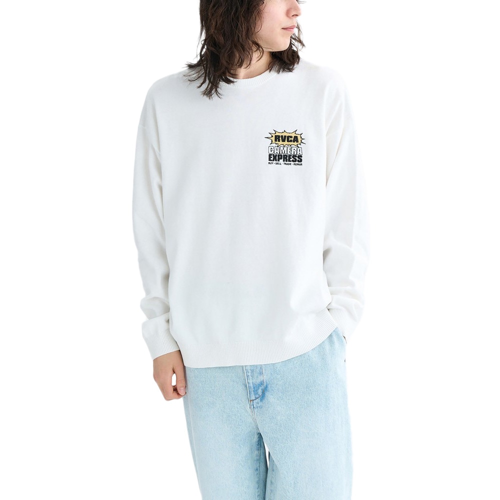 ルーカ（RVCA）（メンズ）CAMERA EXPRESS ニット BF042651 WHT