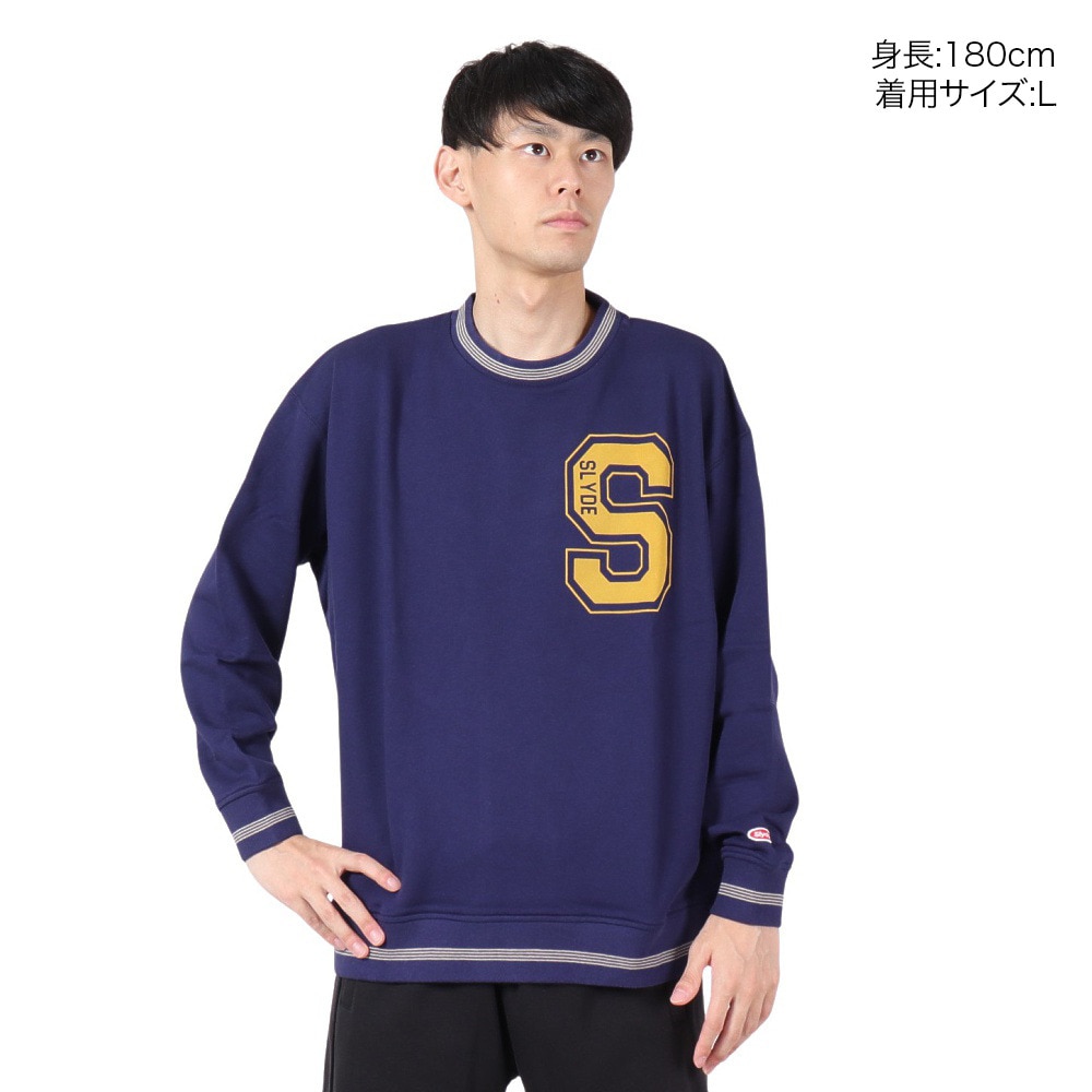 SLYDE（SLYDE）（メンズ）クルーネック スウェット SL2022AWMAPP004NVY