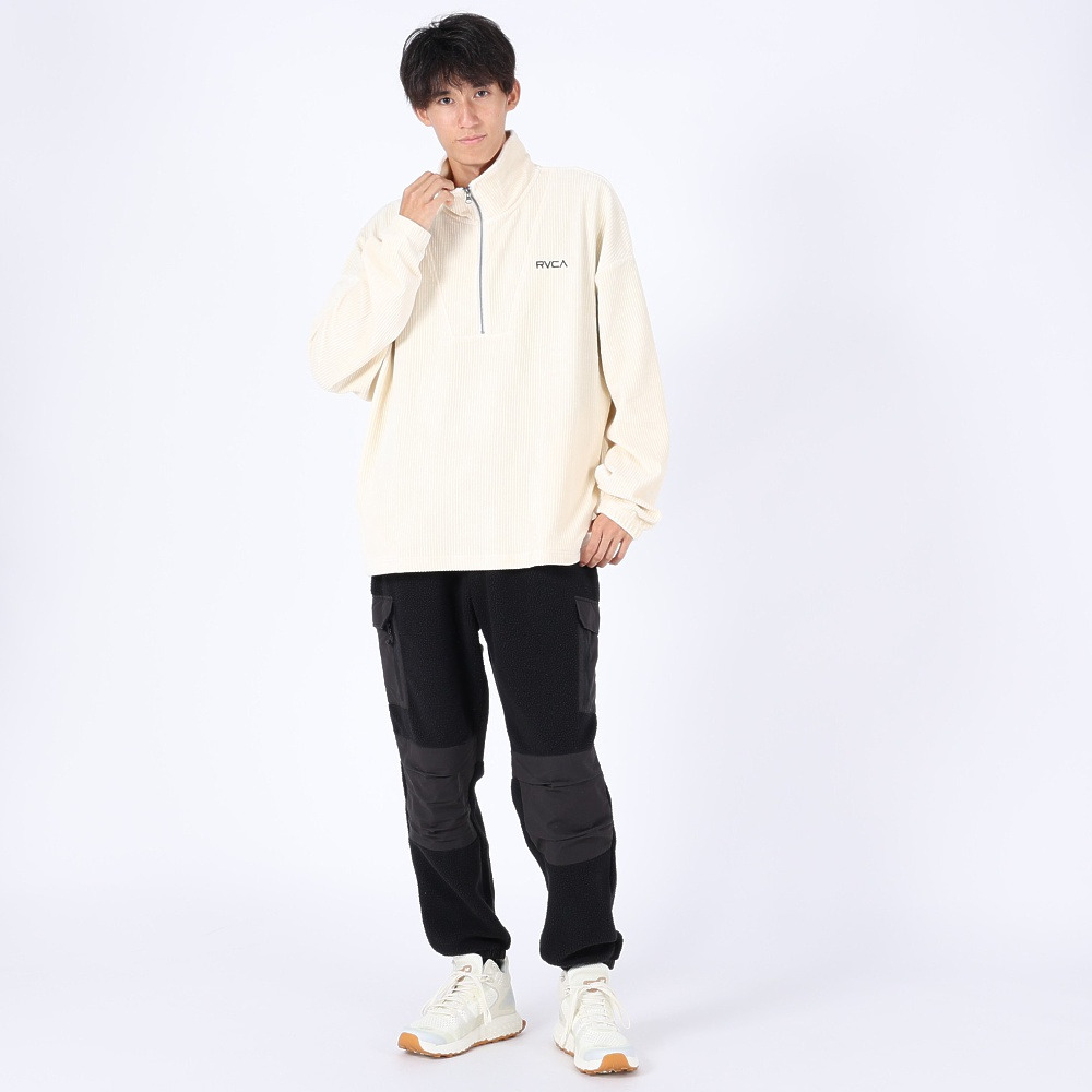 ルーカ（RVCA）（メンズ）CORD HALF ZIP TOP トレーナー