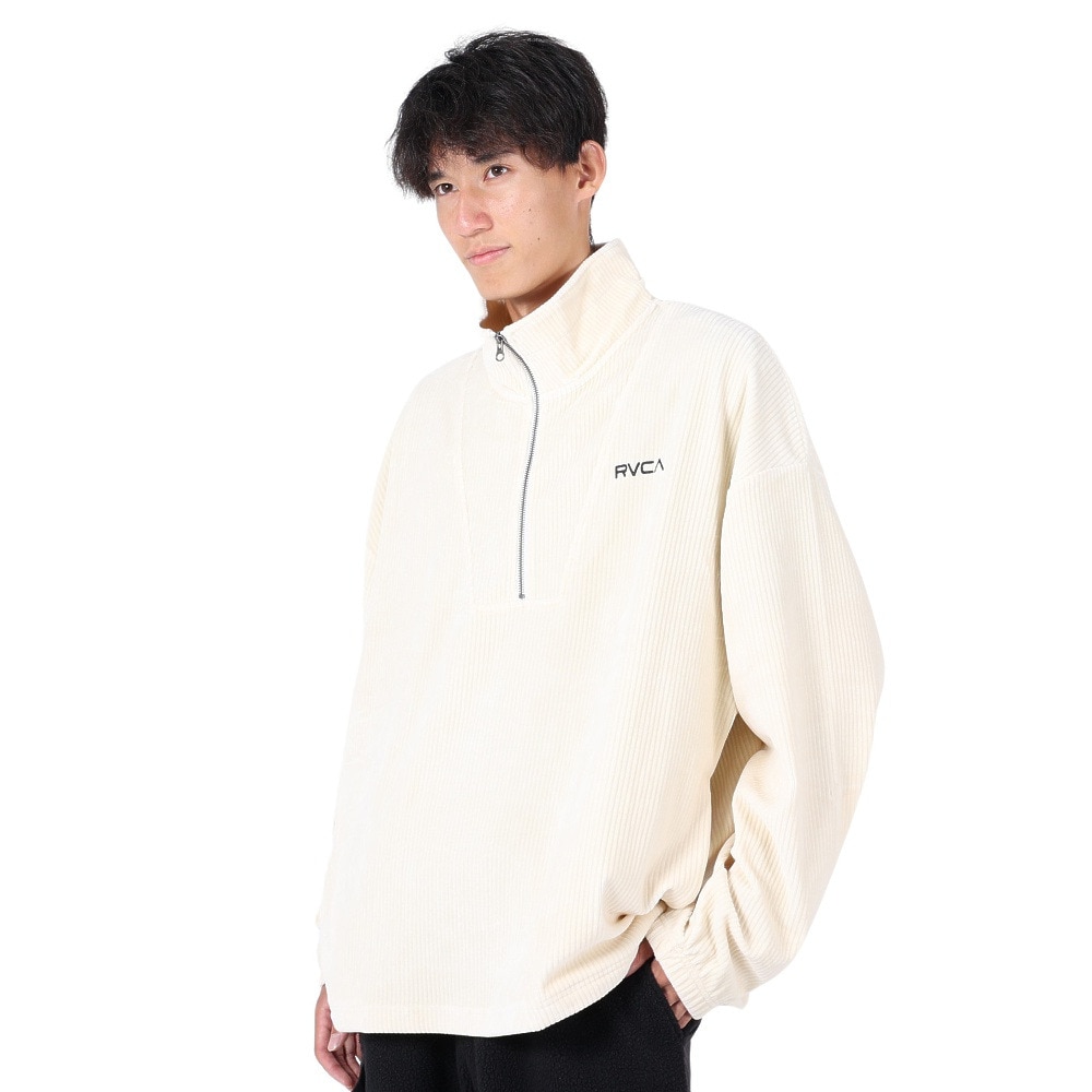 ルーカ（RVCA）（メンズ）CORD HALF ZIP TOP トレーナー