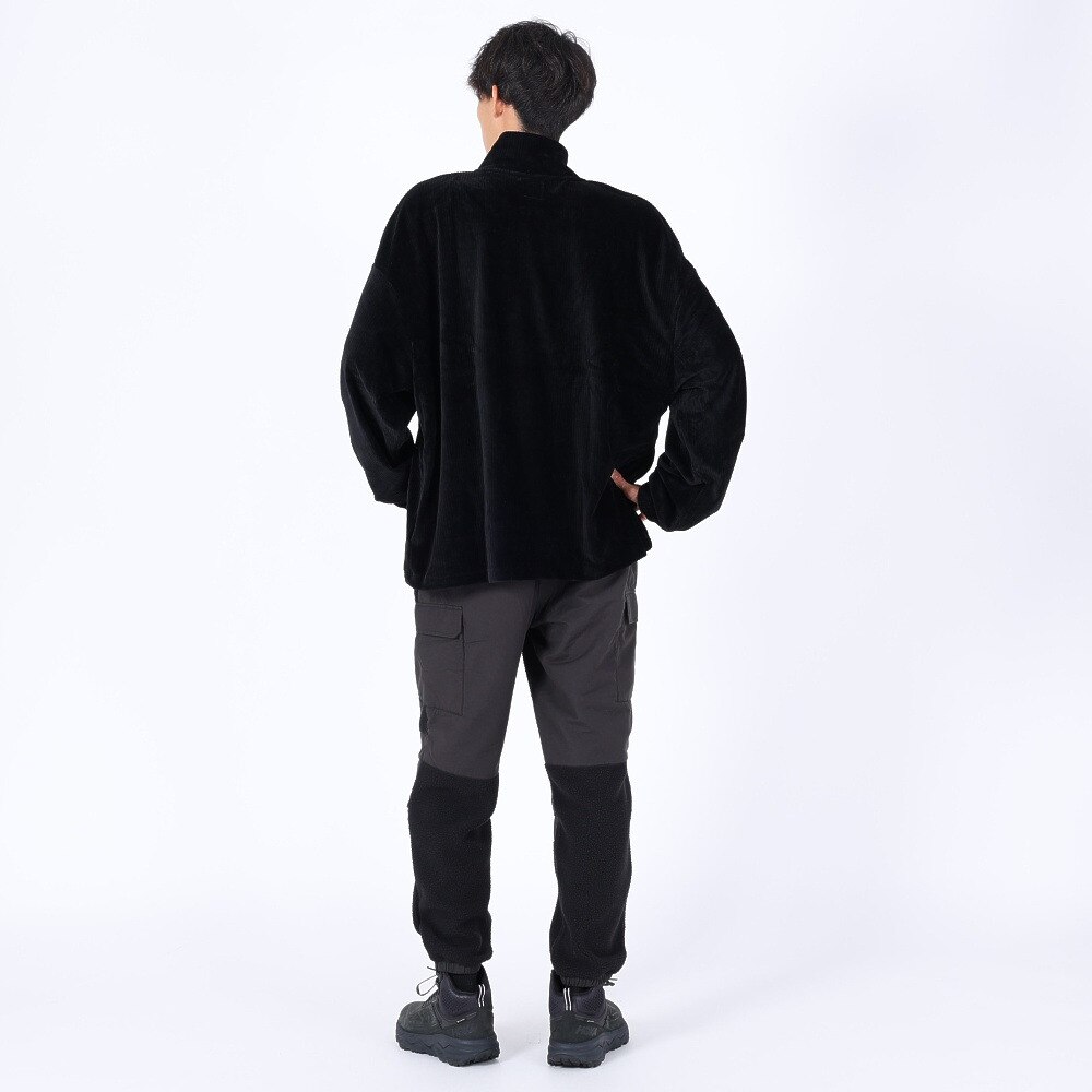 ルーカ（RVCA）（メンズ）CORD HALF ZIP TOP トレーナー BD042154 BLK