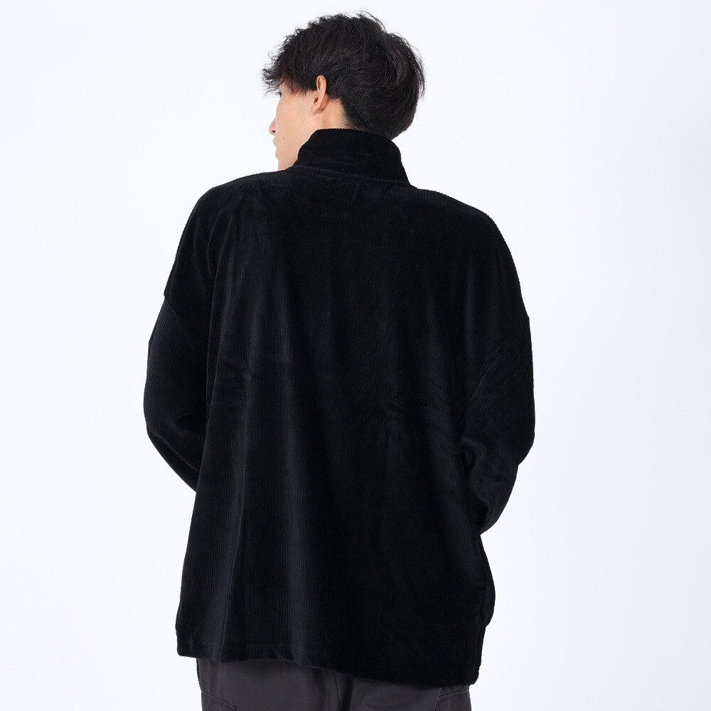 ルーカ（RVCA）（メンズ）CORD HALF ZIP TOP トレーナー BD042154 BLK