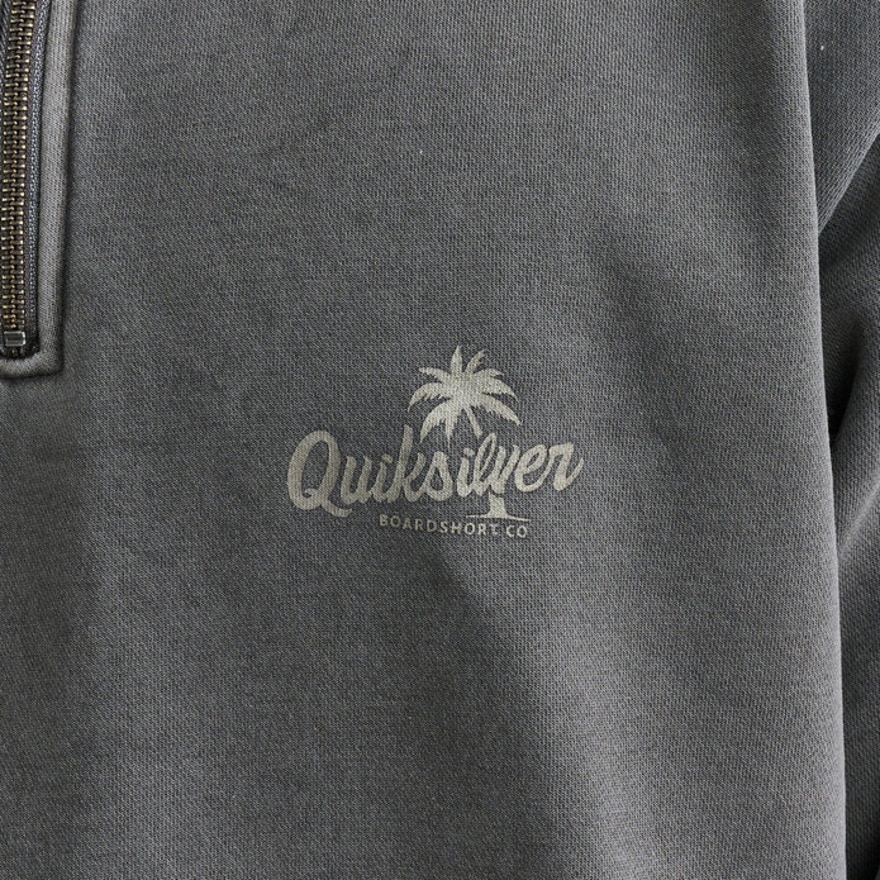 クイックシルバー（Quiksilver）（メンズ）PALM SCRIPT ハーフジップスウェット 24FWQZP244061BRN