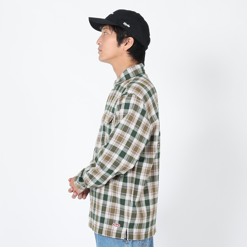 スライド（SLYDE）（メンズ）FLANNEL EMB シャツ SL23FWM-APP001KHK