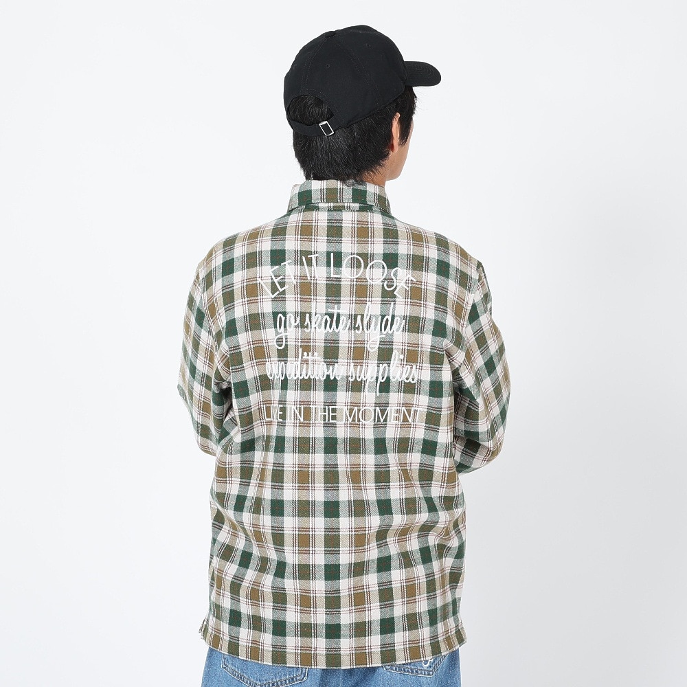 スライド（SLYDE）（メンズ）FLANNEL EMB シャツ SL23FWM-APP001KHK