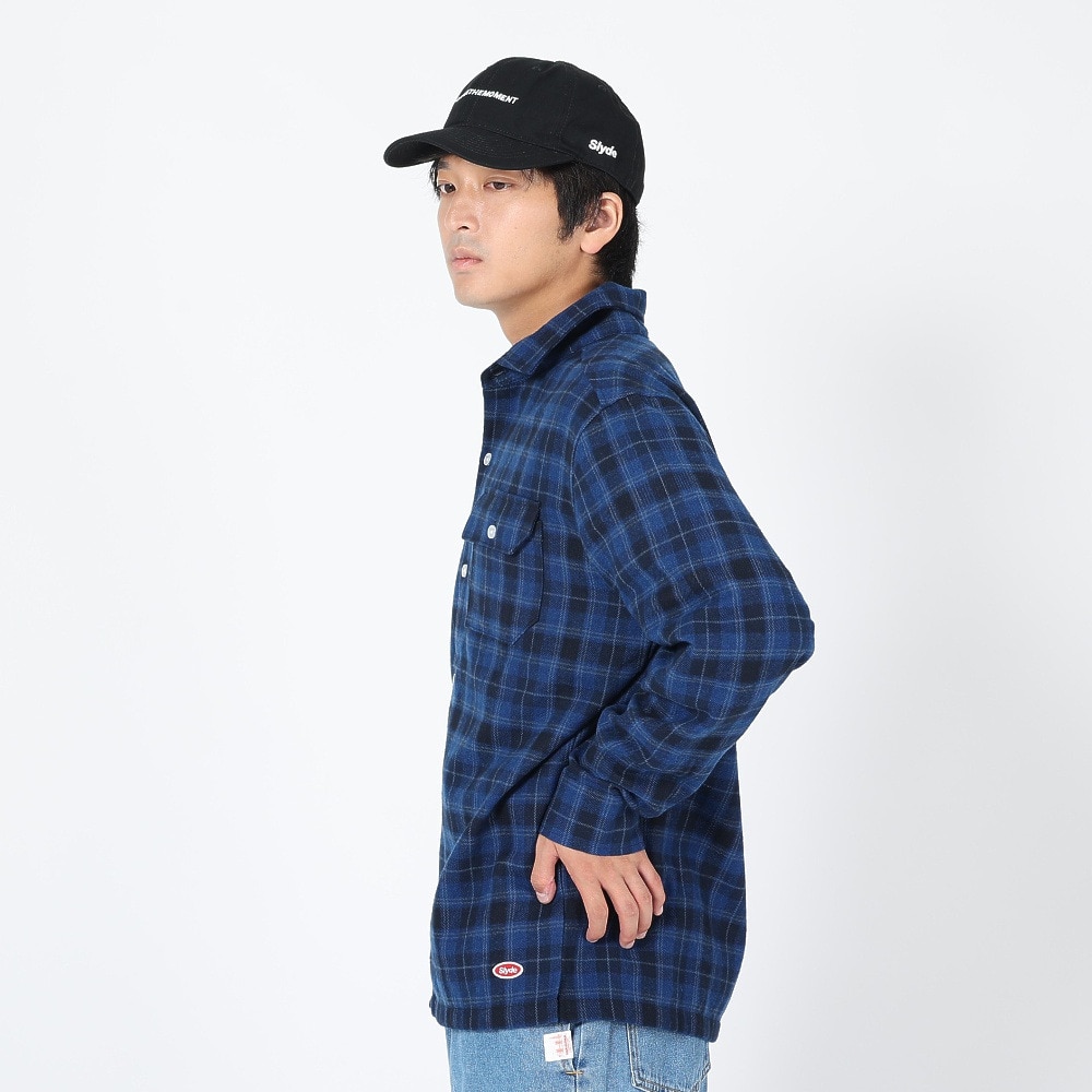 スライド（SLYDE）（メンズ）FLANNEL EMB シャツ SL23FWM-APP001NVY