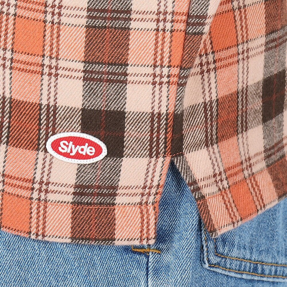 スライド（SLYDE）（メンズ）FLANNEL EMB シャツ SL23FWM-APP001ORG