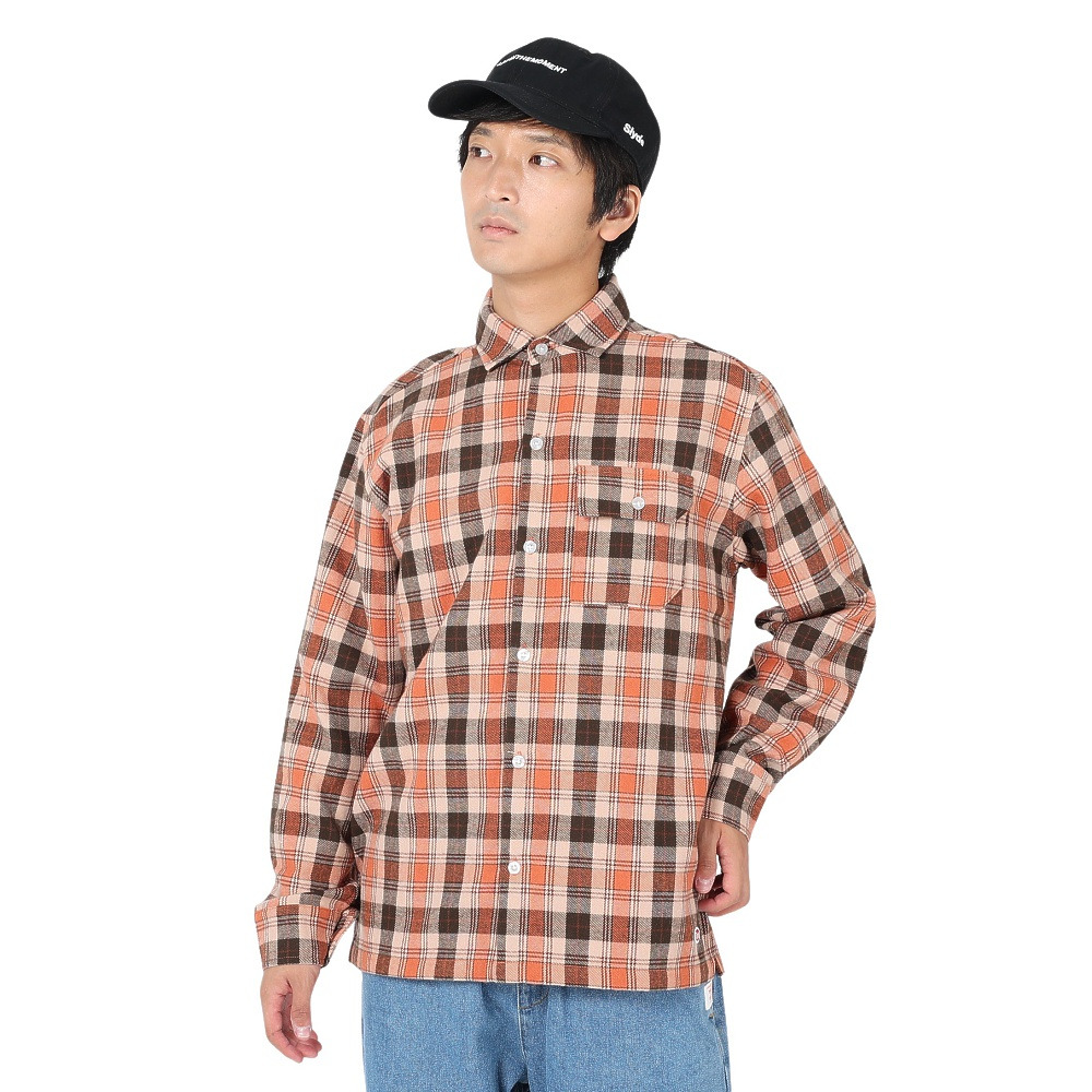 スライド（SLYDE）（メンズ）FLANNEL EMB シャツ SL23FWM-APP001ORG
