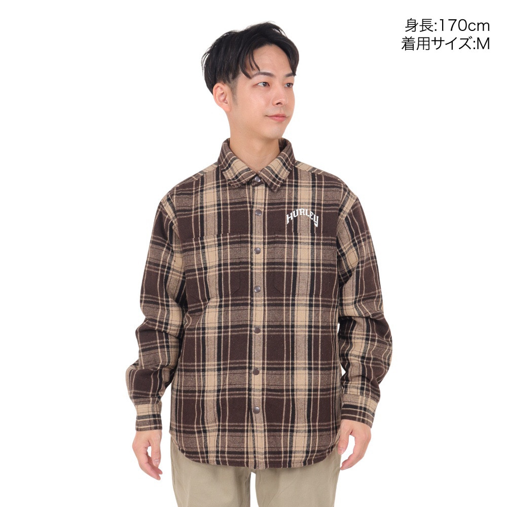 ハーレー（HURLEY）（メンズ）QUILTED フランネルシャツ 23MWV2200003-BRW