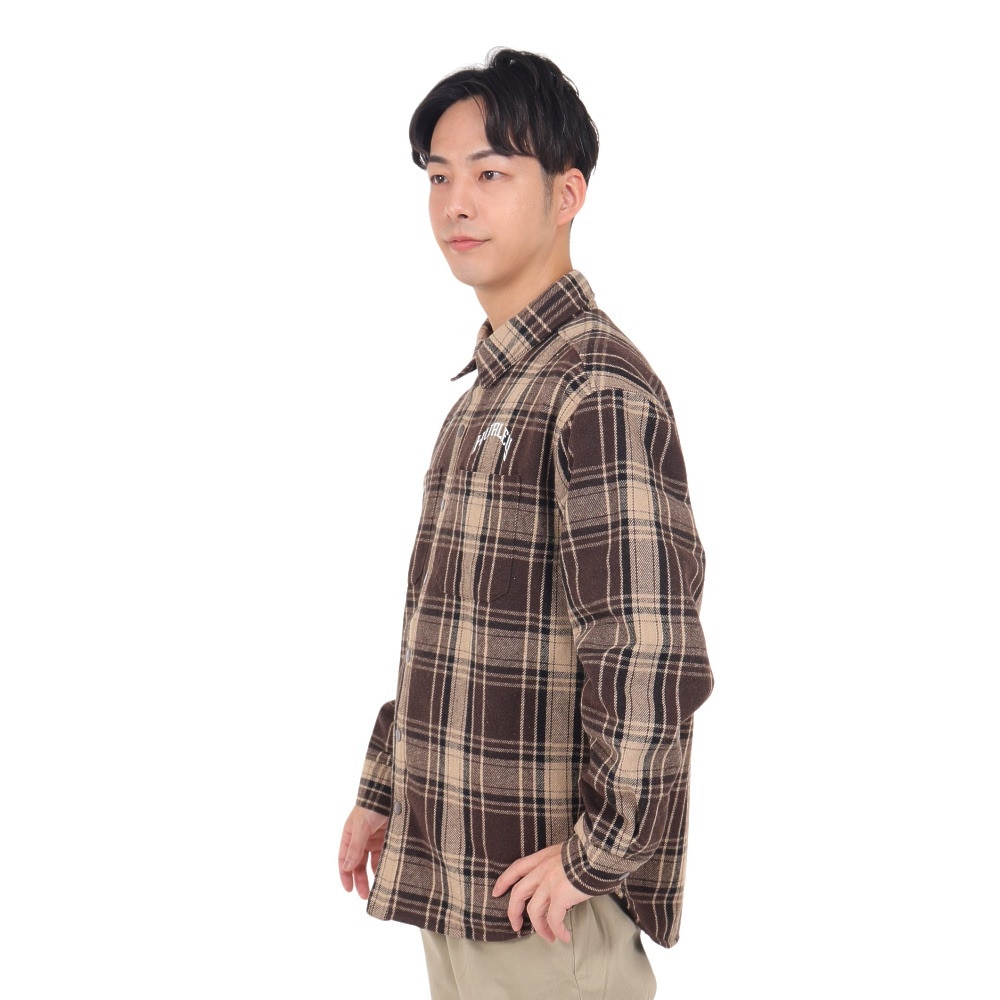 ハーレー（HURLEY）（メンズ）QUILTED フランネルシャツ 23MWV2200003-BRW
