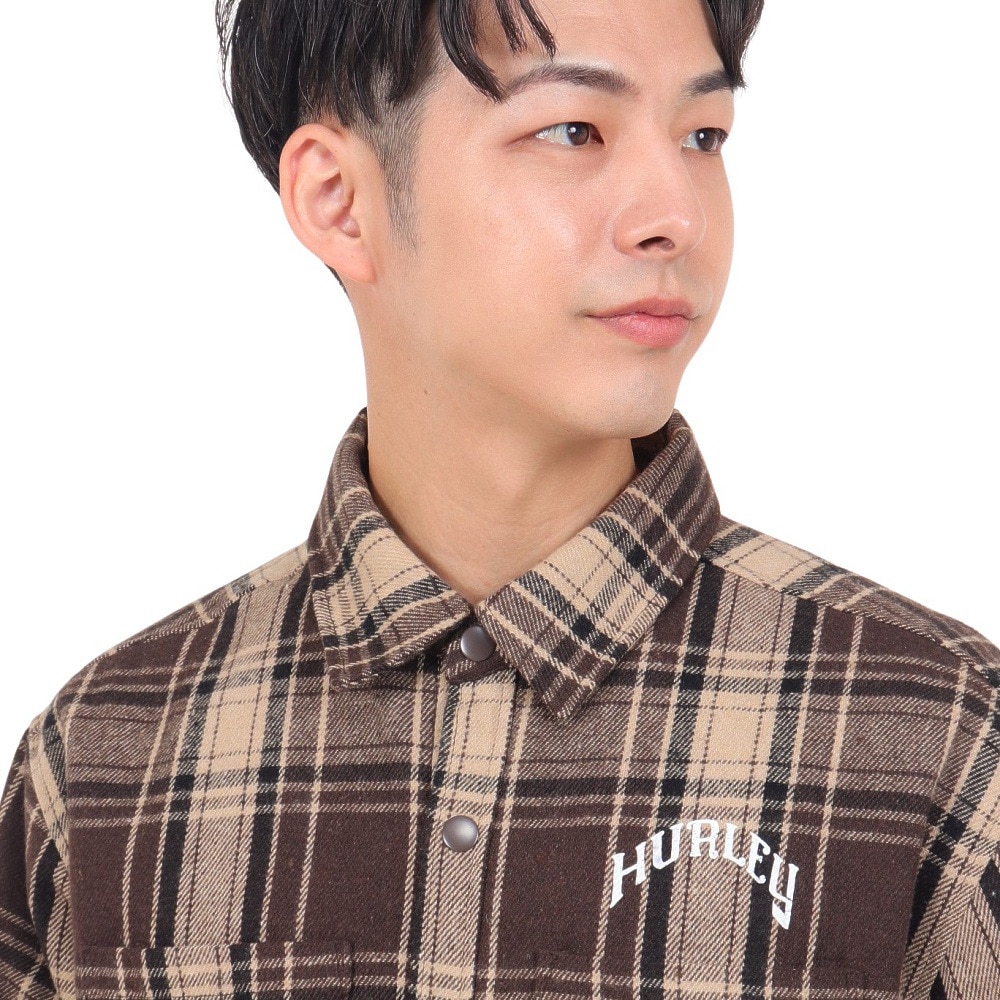ハーレー（HURLEY）（メンズ）QUILTED フランネルシャツ 23MWV2200003-BRW