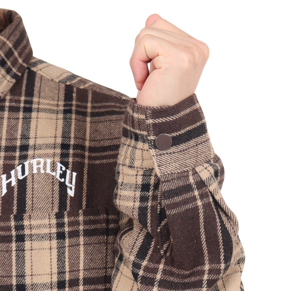 ハーレー（HURLEY）（メンズ）QUILTED フランネルシャツ 23MWV2200003-BRW