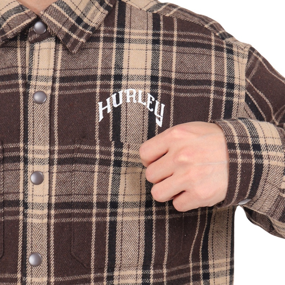ハーレー（HURLEY）（メンズ）QUILTED フランネルシャツ 23MWV2200003-BRW