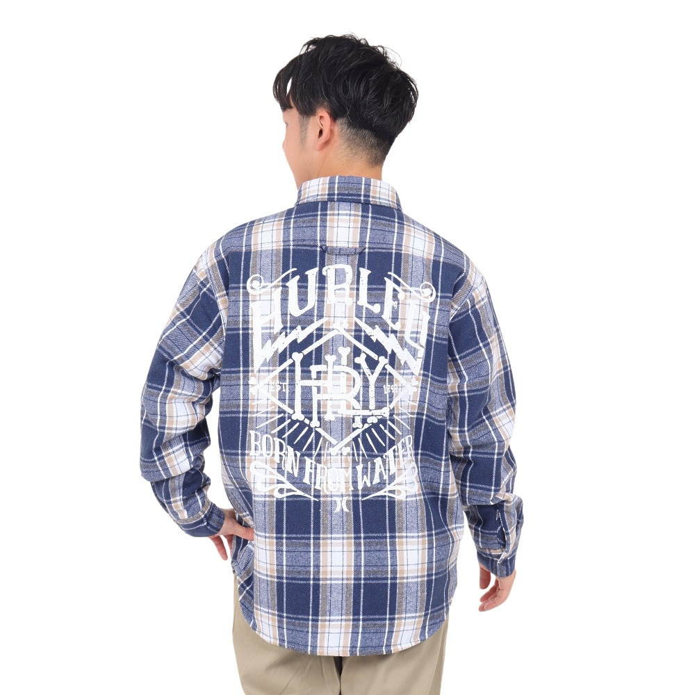 ハーレー（HURLEY）（メンズ）QUILTED フランネルシャツ 23MWV2200003-DBLE