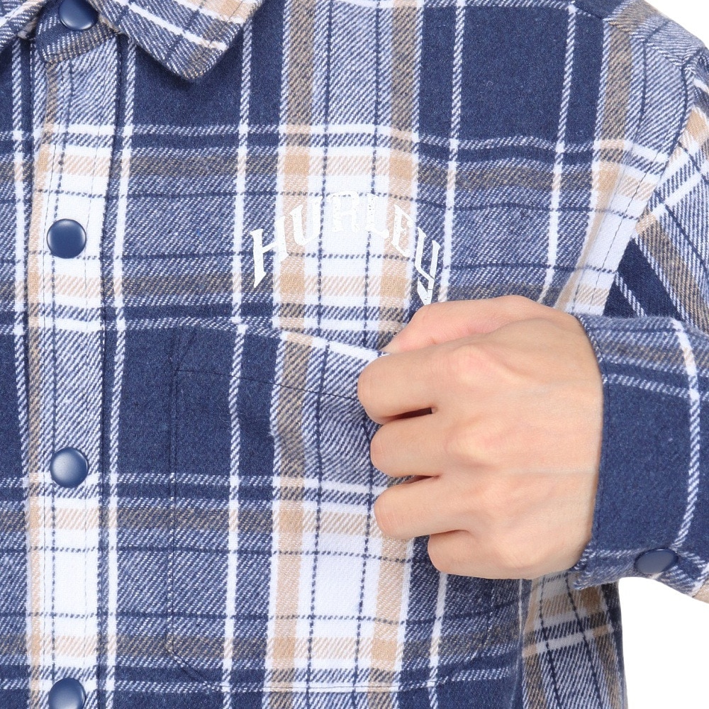 ハーレー（HURLEY）（メンズ）QUILTED フランネルシャツ 23MWV2200003-DBLE