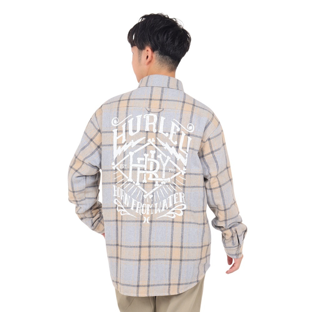 ハーレー（HURLEY）（メンズ）QUILTED フランネルシャツ 23MWV2200003-GRY